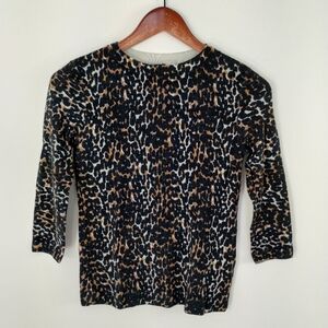 Talbots Animal Print Sweater Size Petite